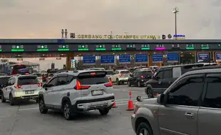 Penurunan Volume Kendaraan di GT Cikatama Pasca Lebaran