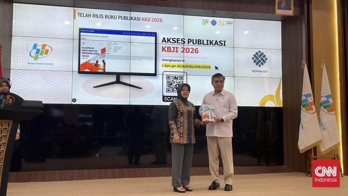 BPS memperbarui daftar pekerjaan dengan merilis Klasifikasi Baku Jabatan Indonesia (KBJI) 2026, menggantikan versi sebelumnya yang dirilis pada 2014. (Foto: CNN Indonesia/Muhammad Falah Nafis)