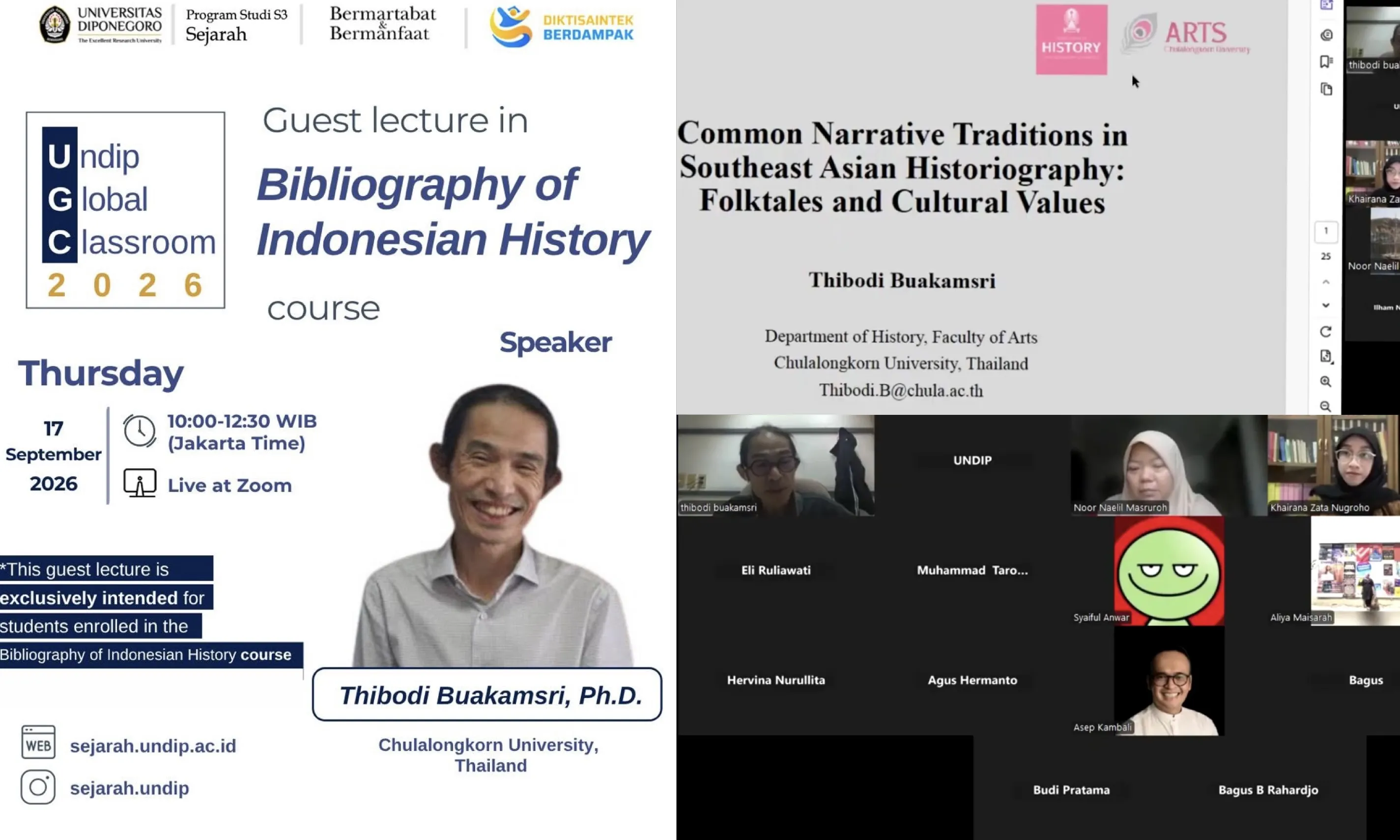 Menelusuri Warisan Sejarah Melalui Cerita Rakyat: Kolaborasi S3 Sejarah FIB Undip dan Chulalongkorn University