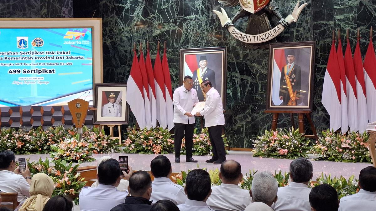 Pemerintah DKI Jakarta Terima 499 Sertifikat Tanah dari Kementerian ATR/BPN