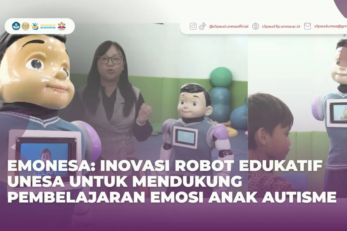 Mengenal EMONESA, Robot Edukasi dari UNESA yang Mengajarkan 11 Emosi Dasar untuk Anak Autis