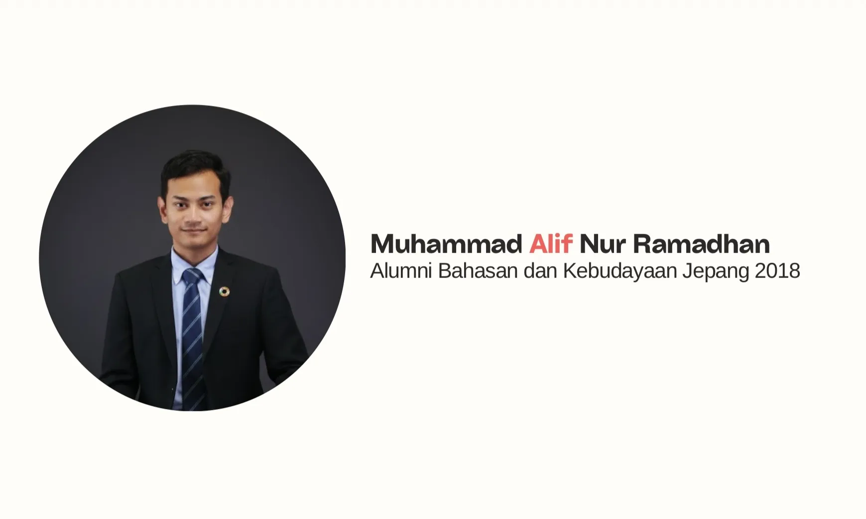 Perjalanan Karier Muhammad Alif Nur Ramadhan, Alumni BKJ FIB Undip di Kagoshima, Jepang