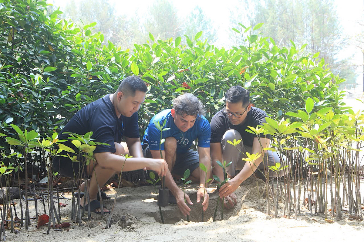 Aksi Konservasi Lingkungan oleh Mangrove Jakarta Impact dan Digital Edge di Pulau Tidung