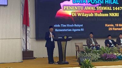 Kementerian Agama Menyatakan 1 Syawal 1447 H Akan Jatuh pada Sabtu, 21 Maret